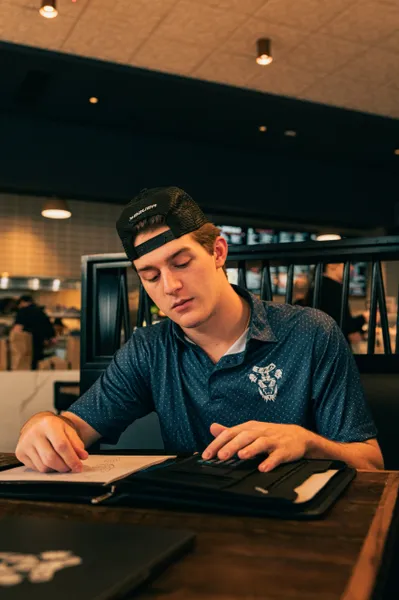 POLO T SHIRT (NAVY DOT)