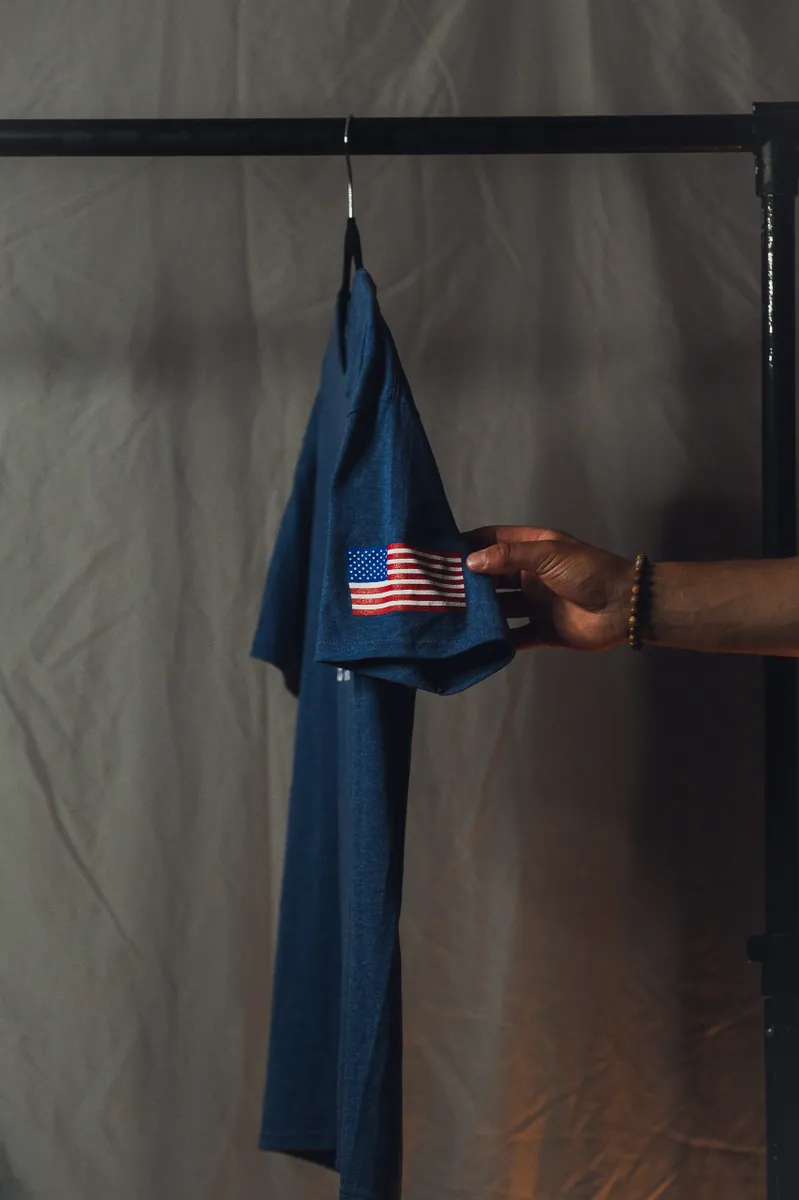 USA 4TH OF JULY T (BLUE)