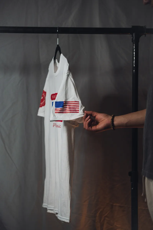 USA 4TH OF JULY T (WHITE)