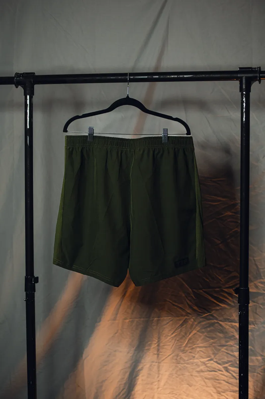 7" BREATHABLE ATHLETIC SHORTS (JUNGLE GREEN)