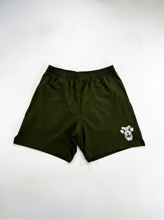 7" BREATHABLE ATHLETIC SHORTS (JUNGLE GREEN)