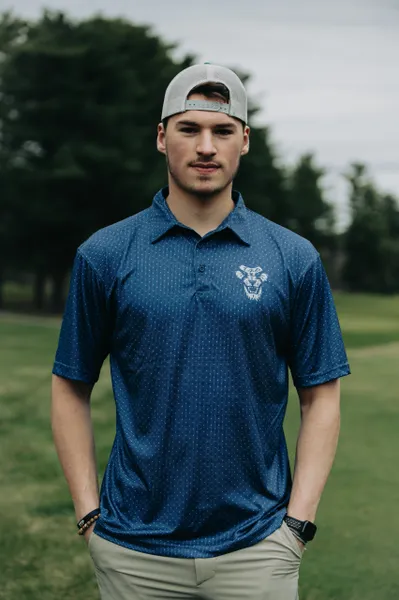 POLO T SHIRT (NAVY DOT)