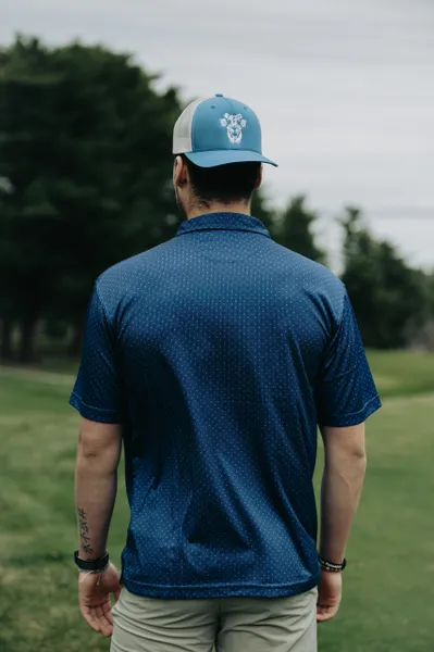 POLO T SHIRT (NAVY DOT)